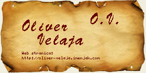 Oliver Velaja vizit kartica